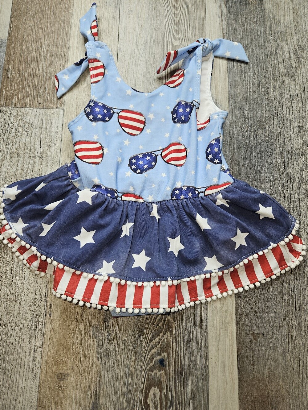 Caden Lane 6-12 Months Swimsuit Patriotic Americana